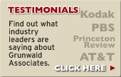 TESTIMONIALS - Find out what industry leaders are saying about Grunwald Associates. CLICK HERE.